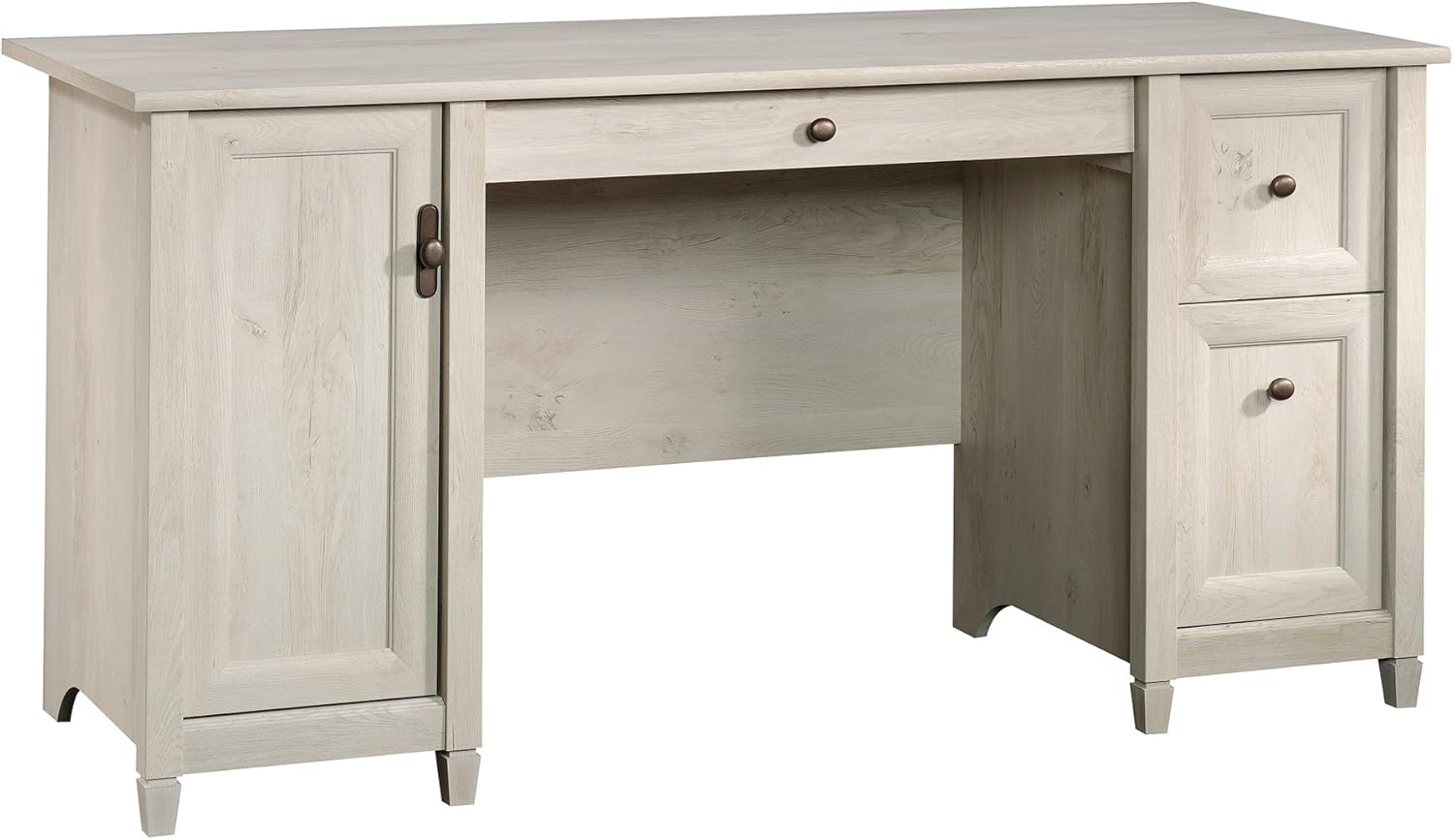 Sauder Edge Water Computer Desk, L: 59.06" x W: 23.23" x H: 29.02", Estate Black finish