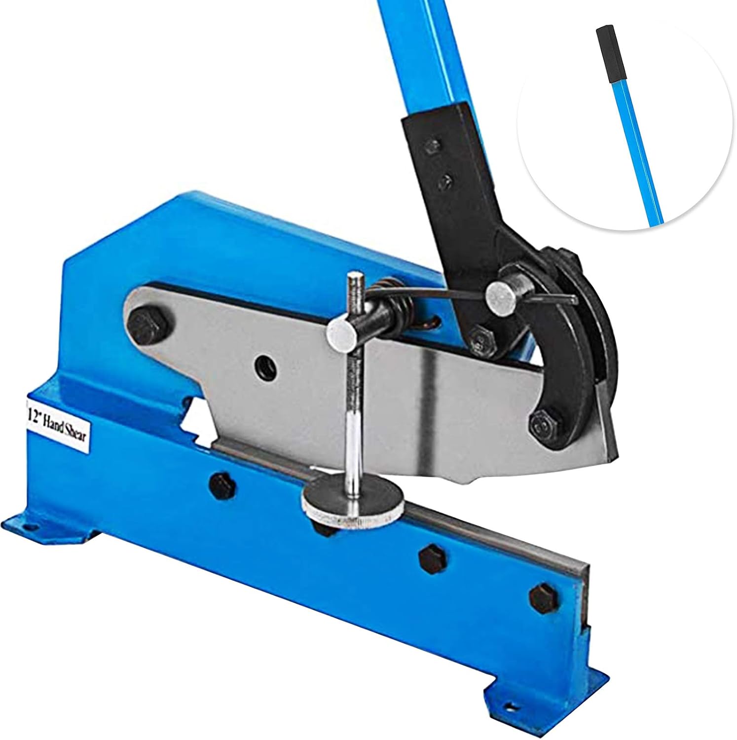 VEVOR Hand Plate Shear 5", Manual Metal Cutter Cutting Thickness1/4 Inch Max, Metal Steel Frame Snip Machine Benchtop 7/16 Inch Rod, for Shear Carbon Steel Plates and Bars