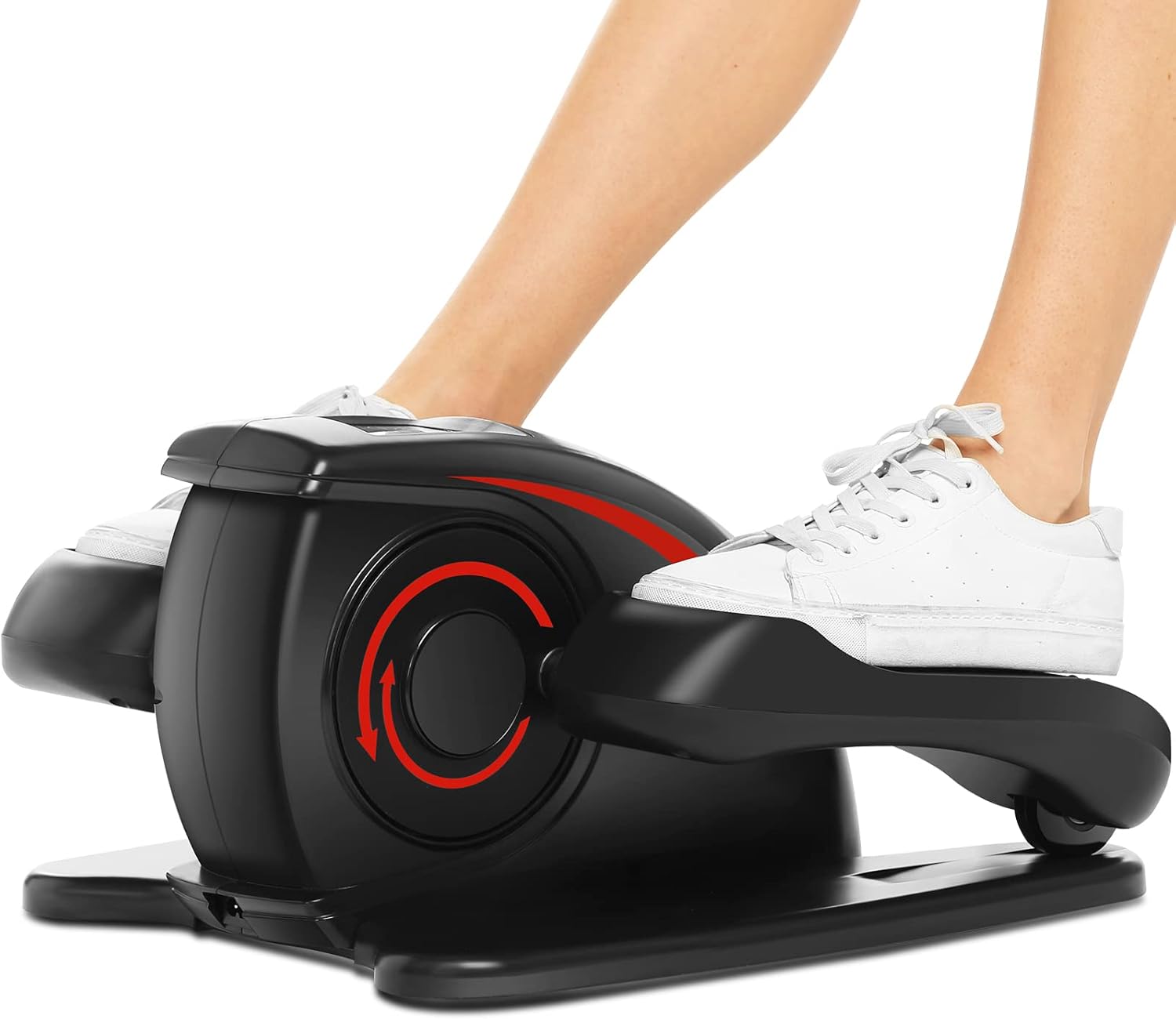 ANCHEER Under Desk Elliptical Machine, Pedal Bike Exerciser, Electric Under Desk Elliptical Machine Trainer with Built in Display Monitor Quiet & Compact Exercise Equipment for Home Office Gym