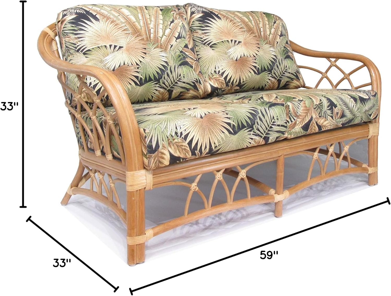 Rattan Living Room Furniture Loveseat (#1731H-BC)