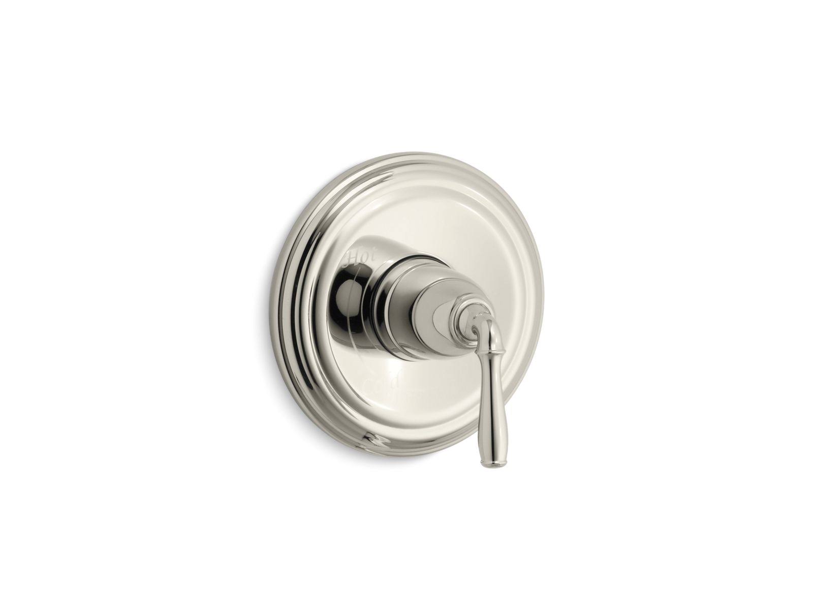 Kohler TS397-4-SN Devonshire Rite-Temp Valve Trim with Lever Handle, Vibrant Polished Nickel