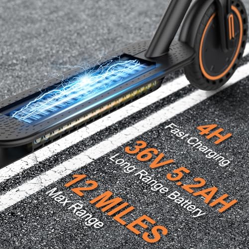VOLPAM Electric Scooter, 350W/500W, 8.5/10 Tires, 12/21/28 Miles Range, 16/19/22Mph, Folding E-Scooter with Dual Braking