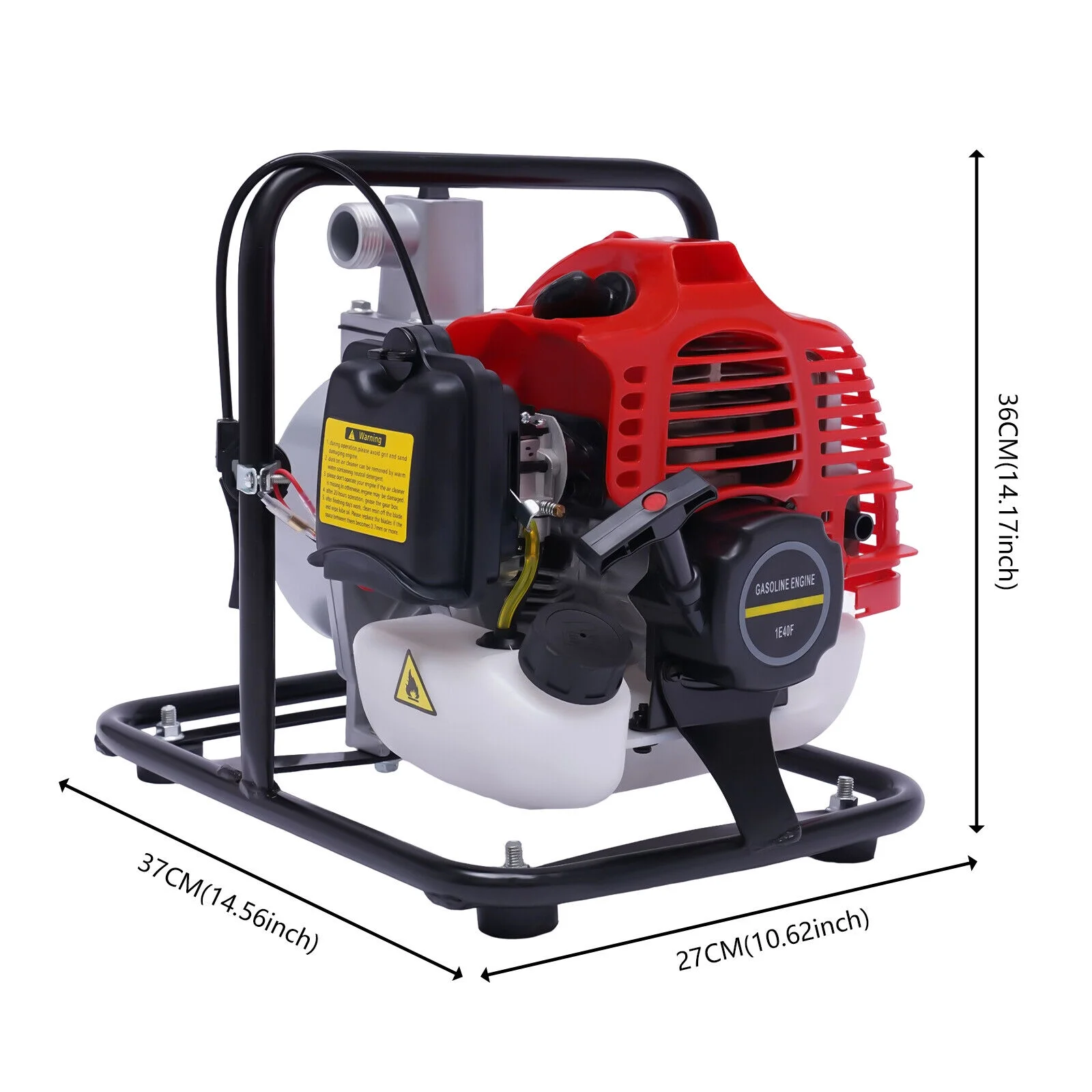 Oukaning Portable 43CC Gas Powered Water Pump Flood Irrigation 2.0 HP Water Transfer Pump