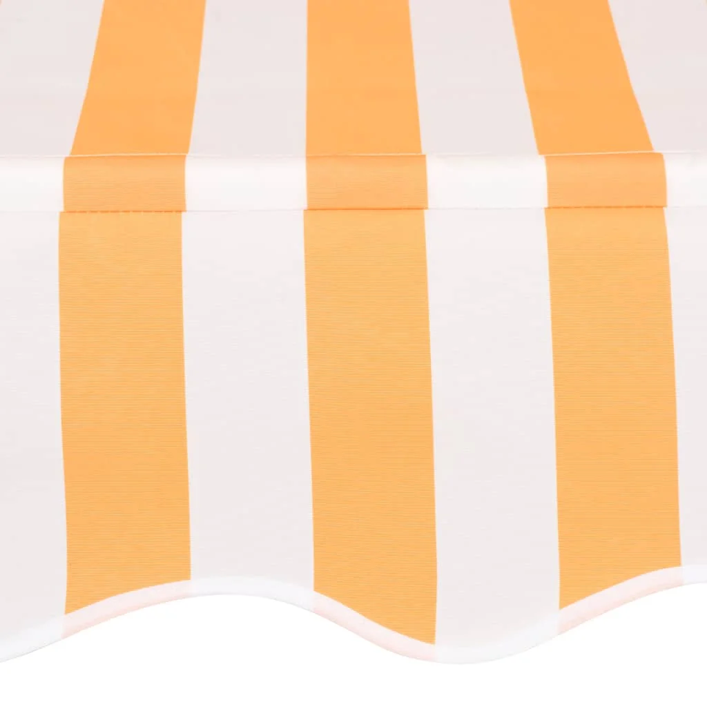 OWSOO Manual Retractable Awning 118.1" Yellow and White Stripes
