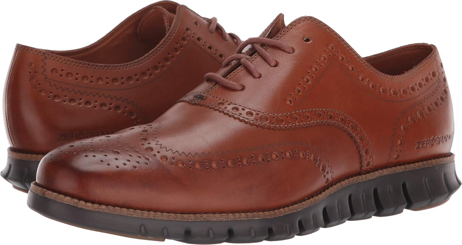 Cole Haan Men's Zerogrand Wing OX Oxford, british tan leather/java, 10.5 M US