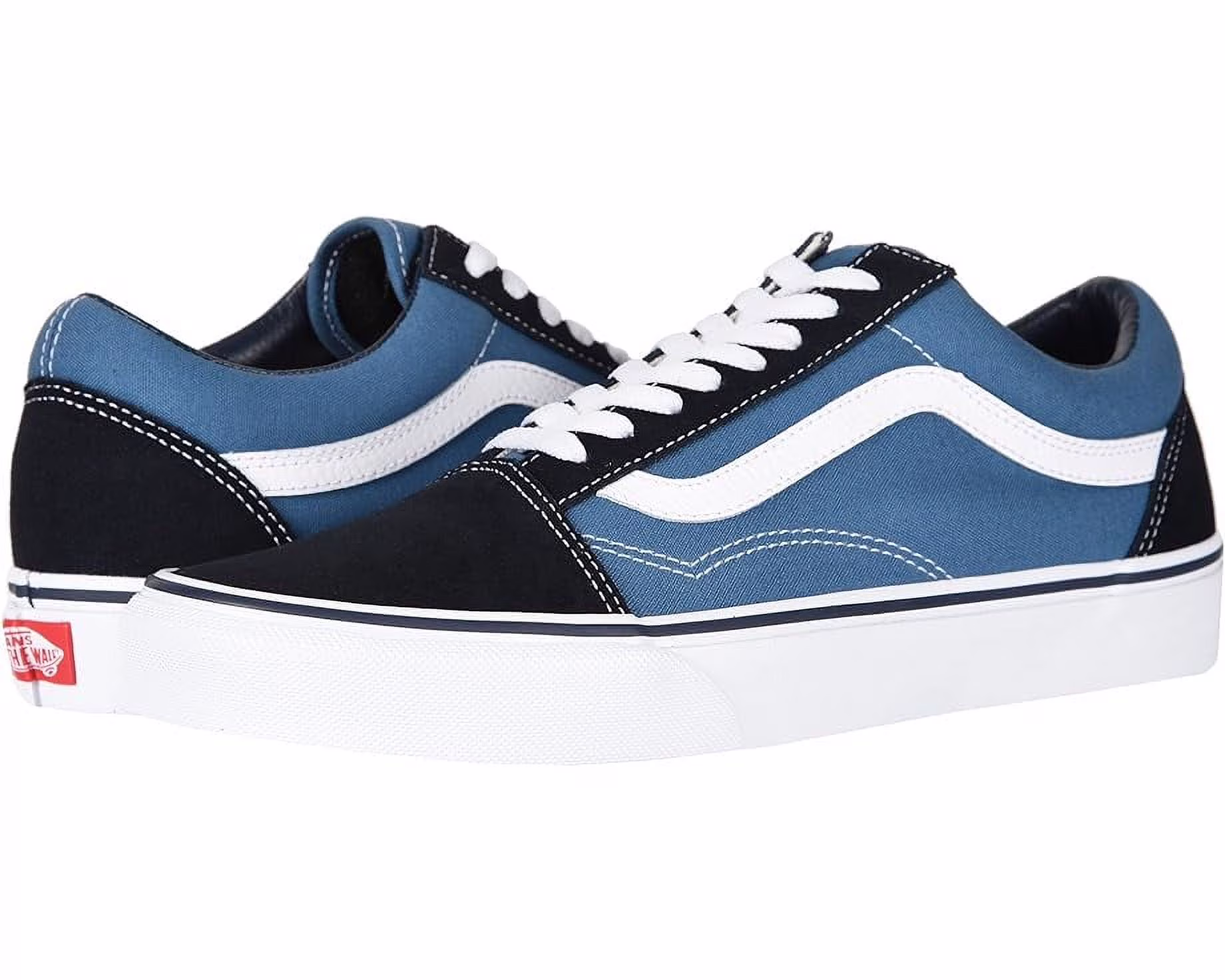 Vans Unisex Old Skool Canvas Shoes - Navy - 8.5 Women/7 Men