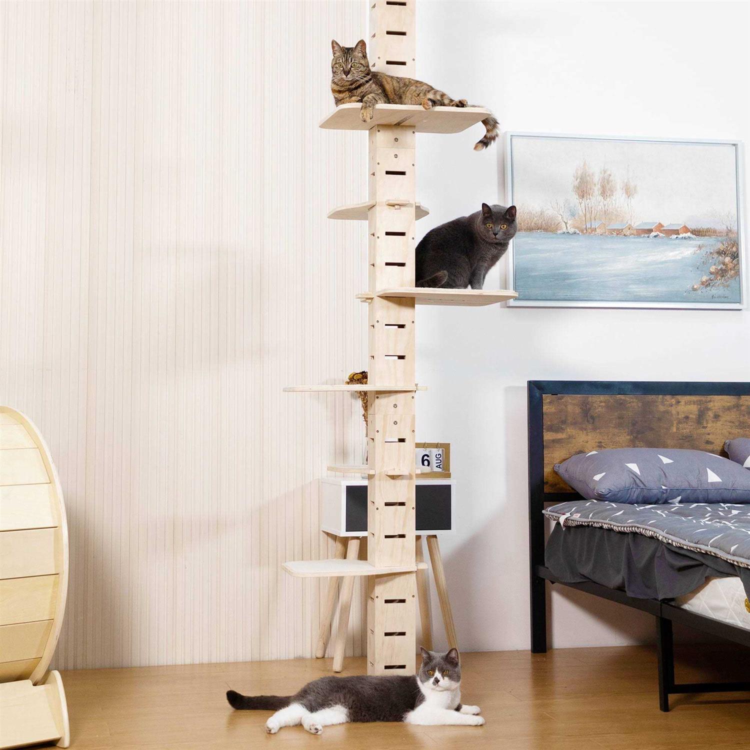 Coziwow 114 in. H Floor-to-Ceiling Cat Tree - Pet Supplies online store