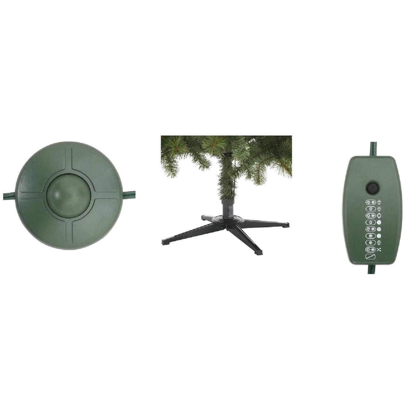 Home Accents Holiday 7.5 ft Pre-Lit LED Wesley Spruce Slim Artificial Christmas Tree, Color Changing TG76M3P08D05