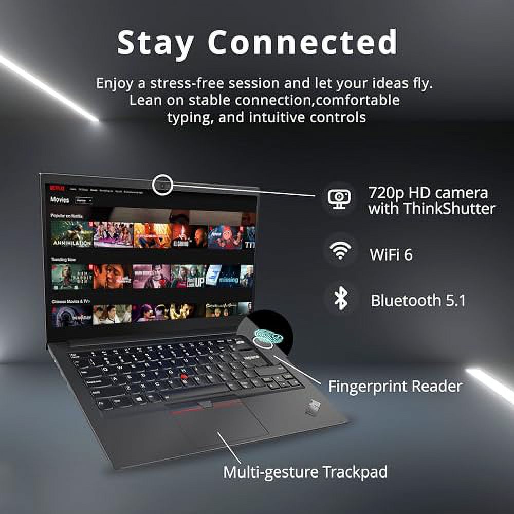 LENOVO Thinkpad E14 14" FHD Business Laptop, AMD Ryzen 7 5700U, 40GB RAM, 1TB SSD, AMD Radeon Graphics, Backlit Keyboard, 720p HD Camera, Windows 11 Pro, Black, 32GB Hotface USB Card