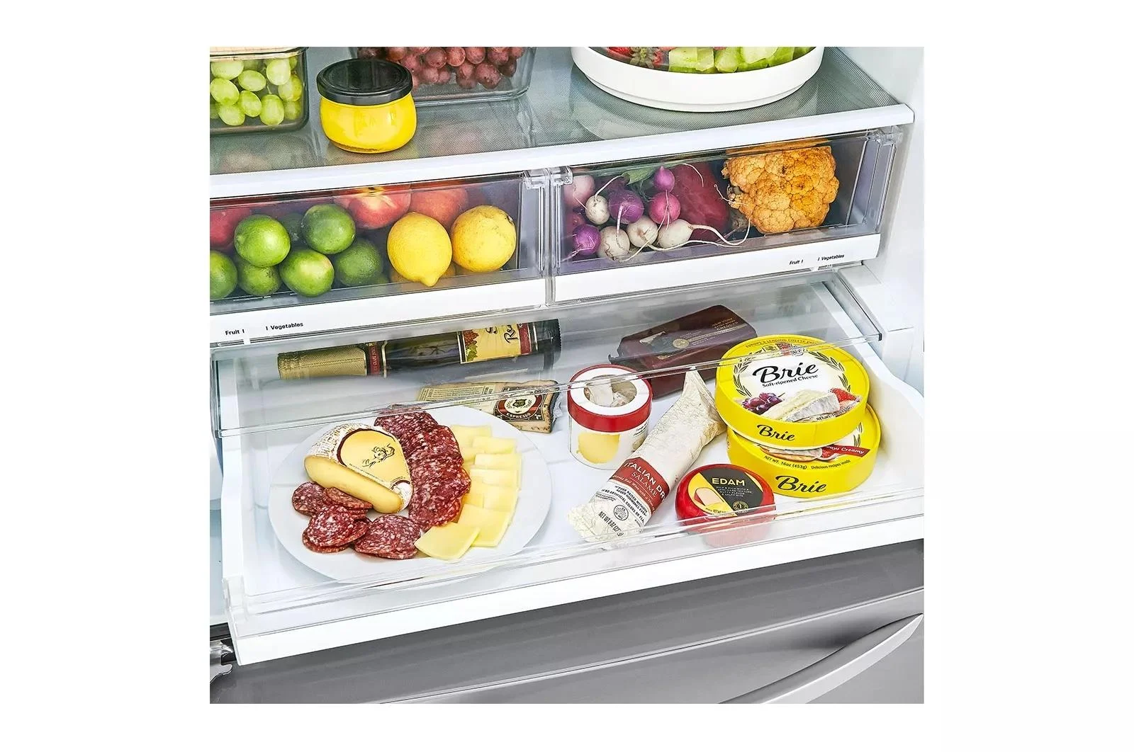 Lg Lrfcs25d3 33" Wide 25.1 Cu. Ft. Energy Star Rated French Door Refrigerator - PrintProof