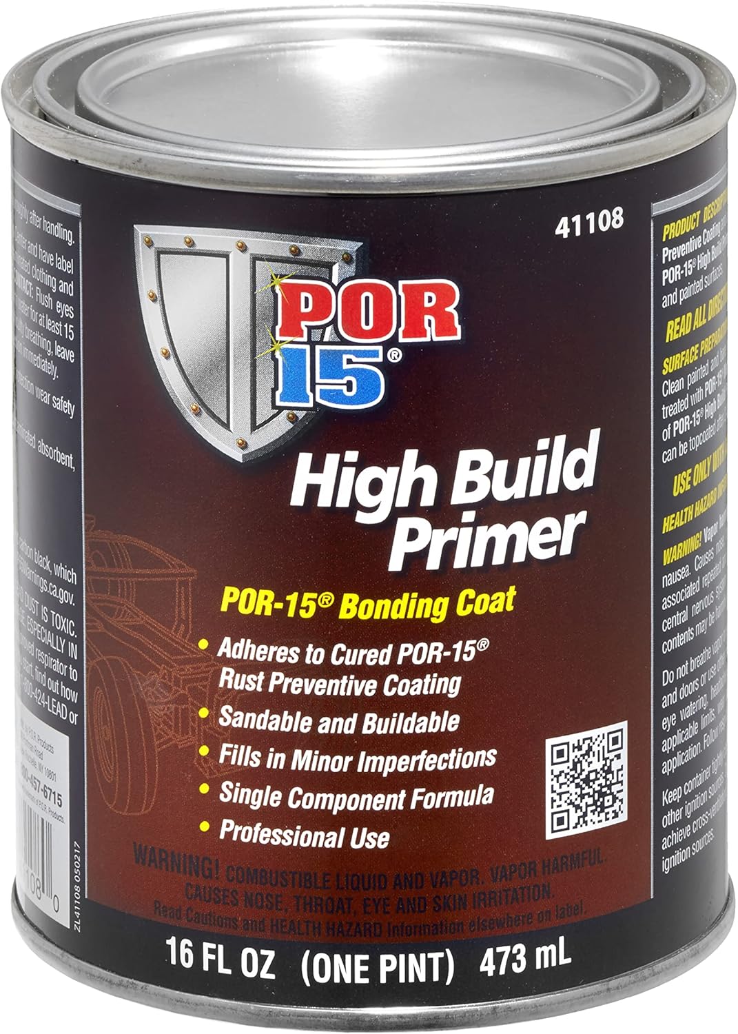 POR-15 High Build Primer - 1 gl. - Sandable Bonding Coat | Fills in Minor Imperfections | Single Component Formula Pack of 2