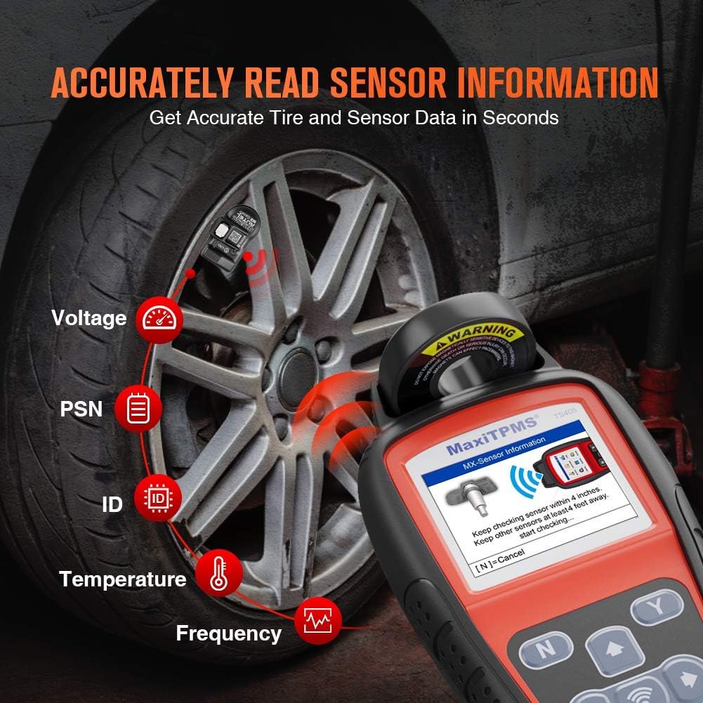 2022 Autel TPMS Relearn Tool TS408, Upgraded of TS401 Tire Pressure Monitor Sensor Programming Tool for All Cars, TPMS Reset, Sensor Activation, Program for Autel MX-Sensors without OBD2 Cable