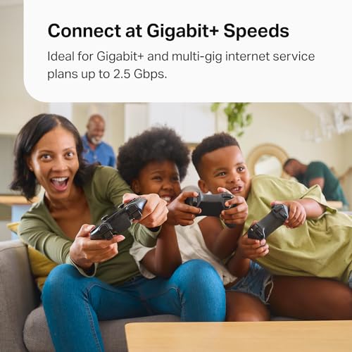 TP-Link Deco AXE5400 Tri-Band WiFi 6E Mesh System(Deco XE75 Pro) - 2.5G WAN/LAN Port, Covers up to 5500 Sq.Ft, Replaces WiFi Router and Extender, AI-Driven Mesh, New 6GHz Band, 2-Pack