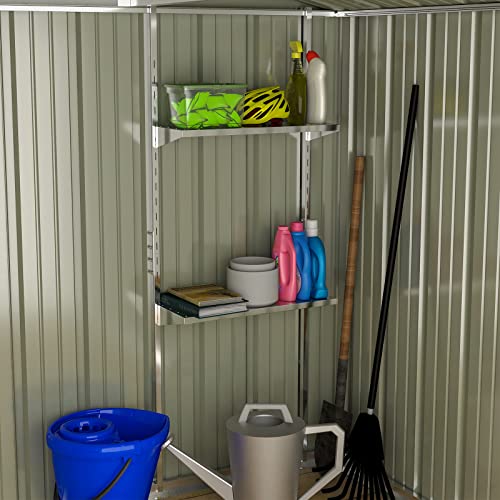 Patiowell 3 x 3 FT Outdoor Storage Shed,Small Garden Tool Storage Shed with Sloping Roof and Single Lockable Door, Outdoor Shed for Backyard Garden Patio Lawn, Grey
