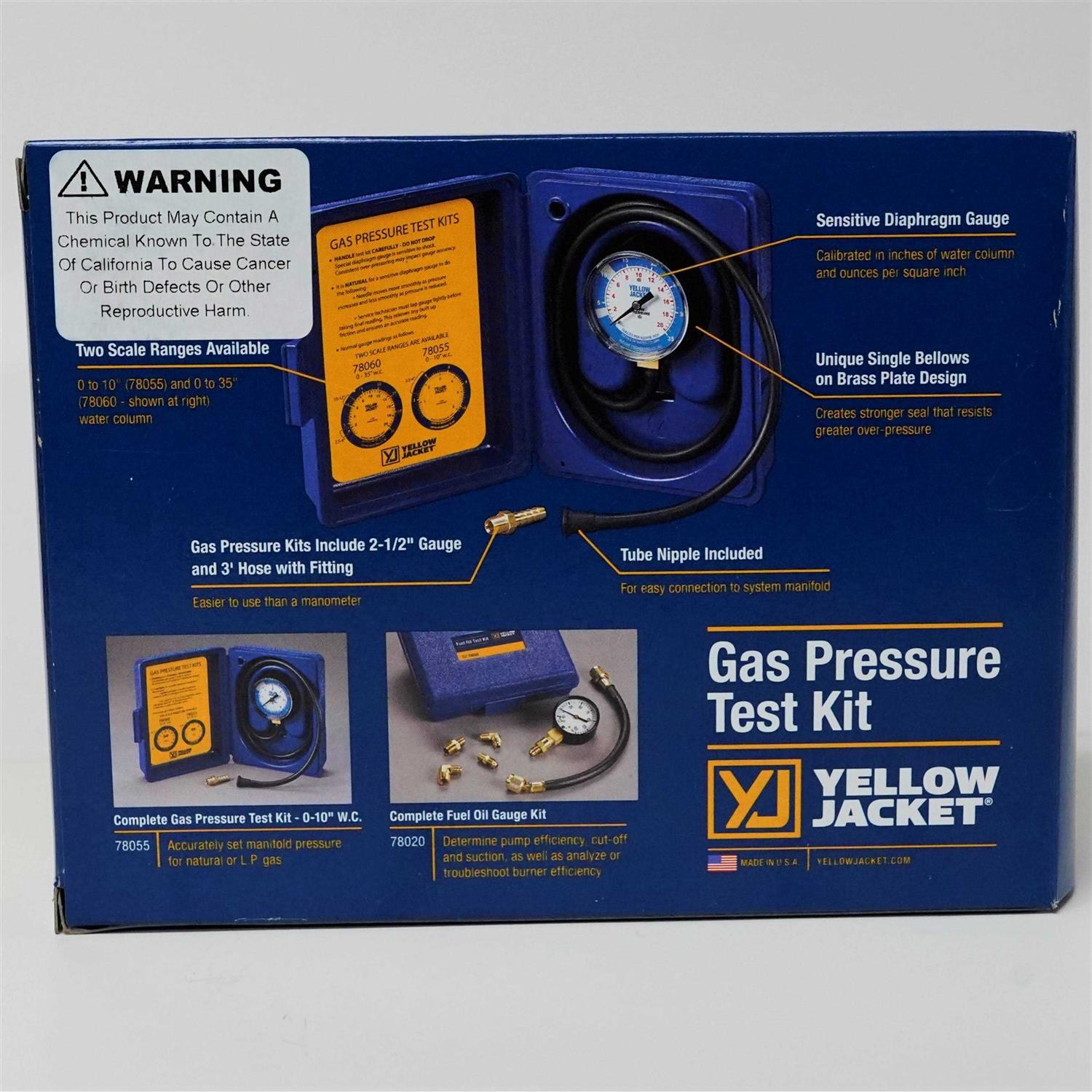Yellow Jacket 78060 Gas Pressure Test Kit - Shop Hardware Tools Online Store