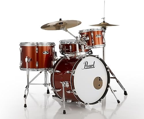 Pearl Roadshow Drum Set 4-Piece Complete Kit with Cymbals and Stands, Charcoal Metallic (RS584C/C706)