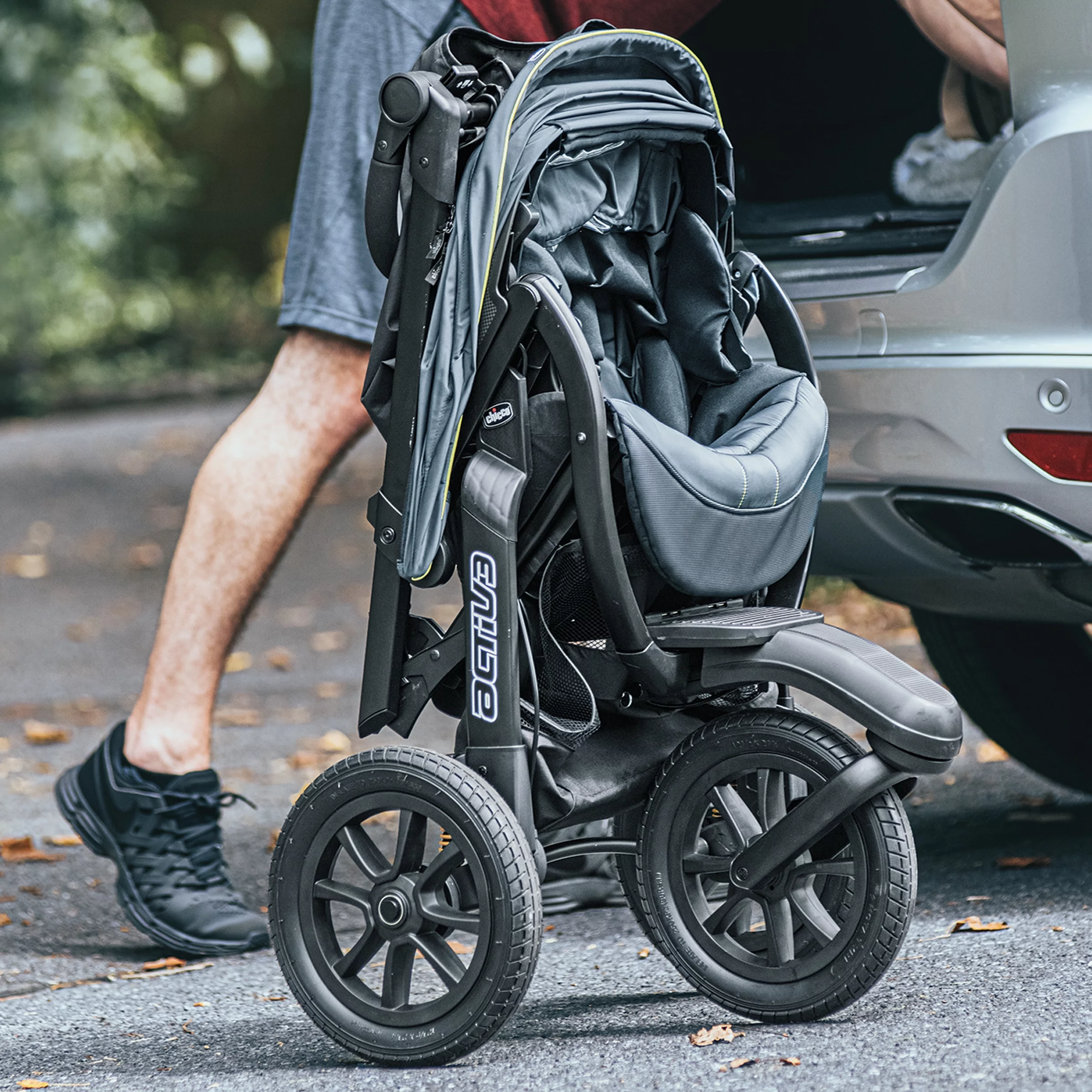 Chicco Activ3 Jogging Stroller - Eclipse (Grey)