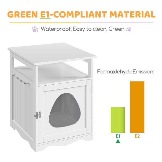 Yaheetech Box Furniture with Open Shelf Cat Litter Box - Pet Supplies online store