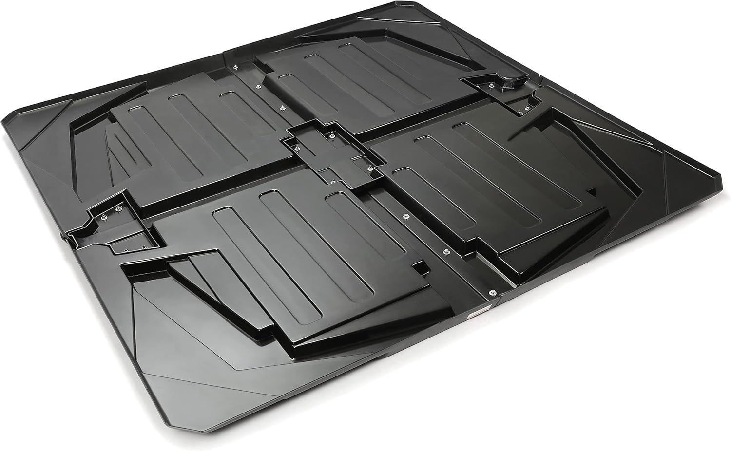 HECASA New Hard Top Roof 2 Piece Compatible with 2005-2022 Kawasaki Mule TRANS 3010 4000 4010 KAF620 KAF950 4 Seater Models/ 2005-2009 Polaris Ranger Crew 700 Plastic Black Replacement for KAF30-030A