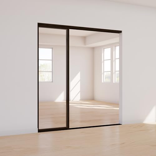 TSDC Large 90"x80" Triple Pane/Door Multi Sliding Glass Wall Interior Room Divider with Aluminum Framed Clear See-Through Tempered Glass for Residential & Commercial Spaces (White, 90" W x 80" H)