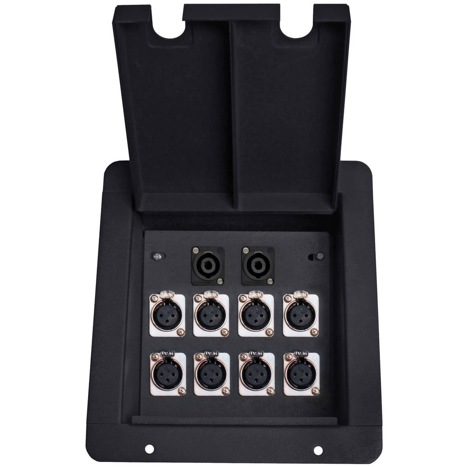 Elite Core FB8-SP Recessed Floor Box with 8 XLR + 2 Speakons