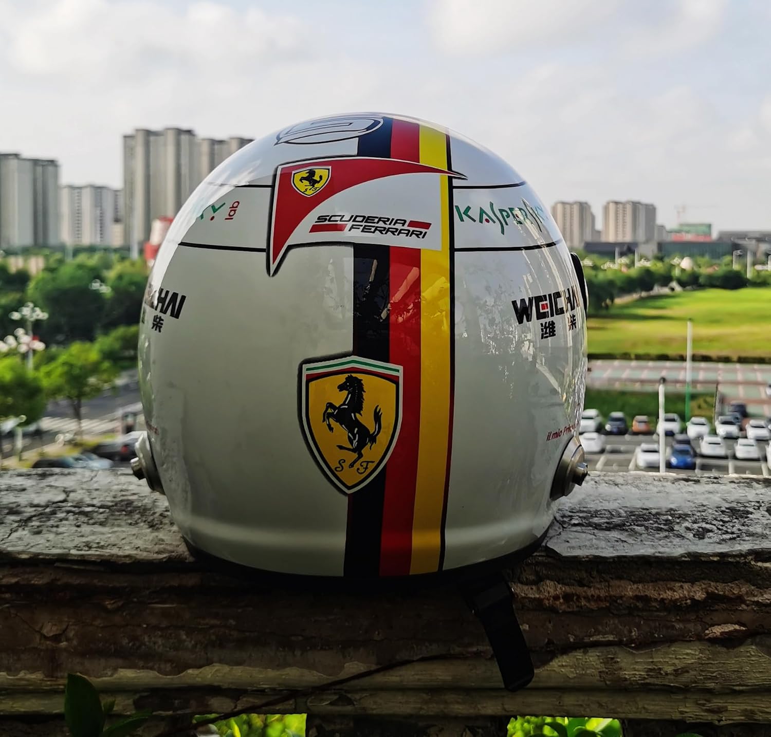 QJ 2015 S VETTEL F1 HELMET HAND-PAINT FULL SIZE 1:1