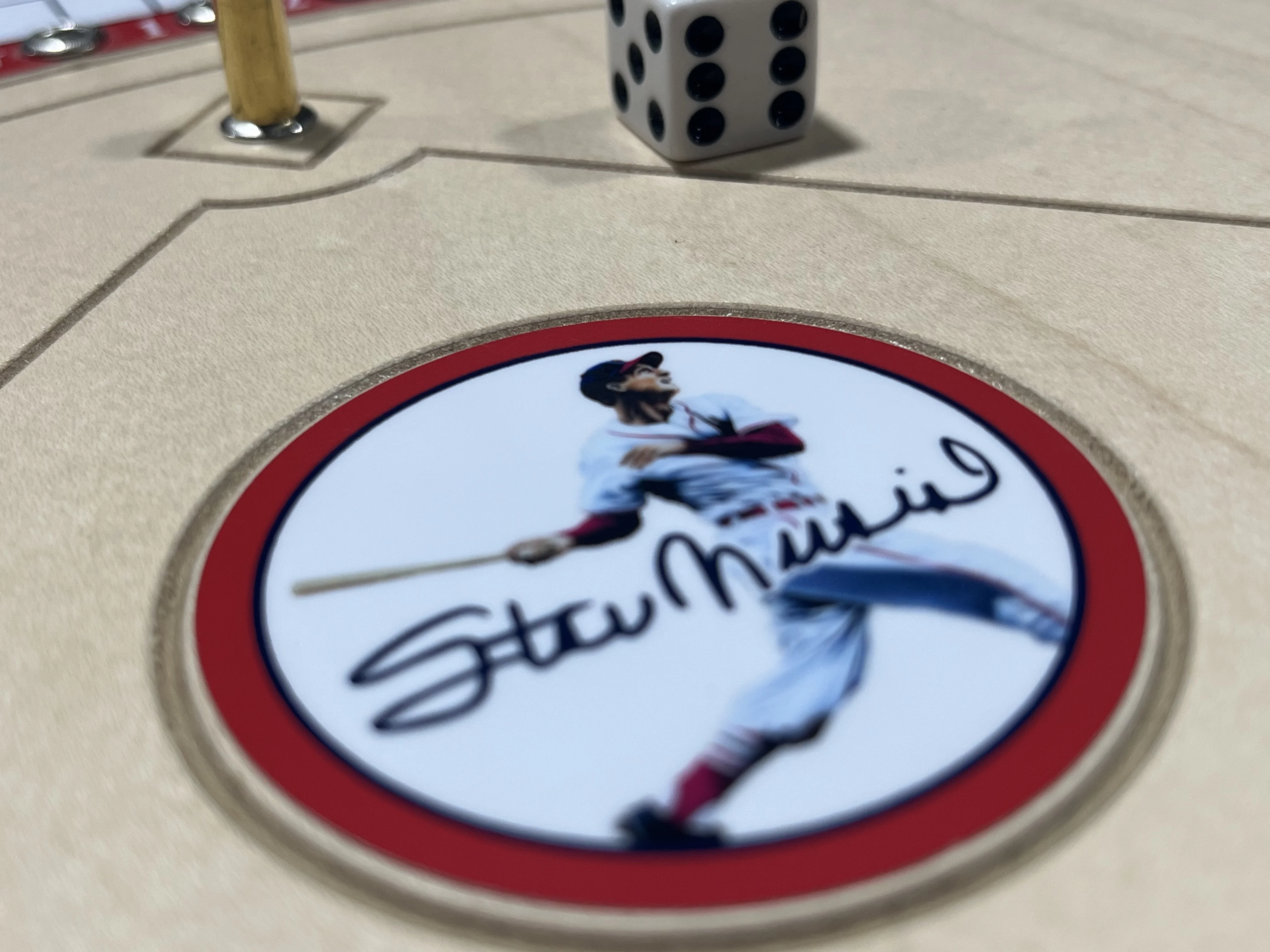 Stan "The Man" Musial Handcrafted Wooden Baseball Game from Across the Board