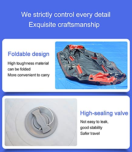 Adult Inflatable Kayak 9-Foot Rubber Dinghy 4-Person Boat Adult Fishing Boat Canoe with Patch Pack and Paddle Suitable for Ocean Sea and Lake 2.3m