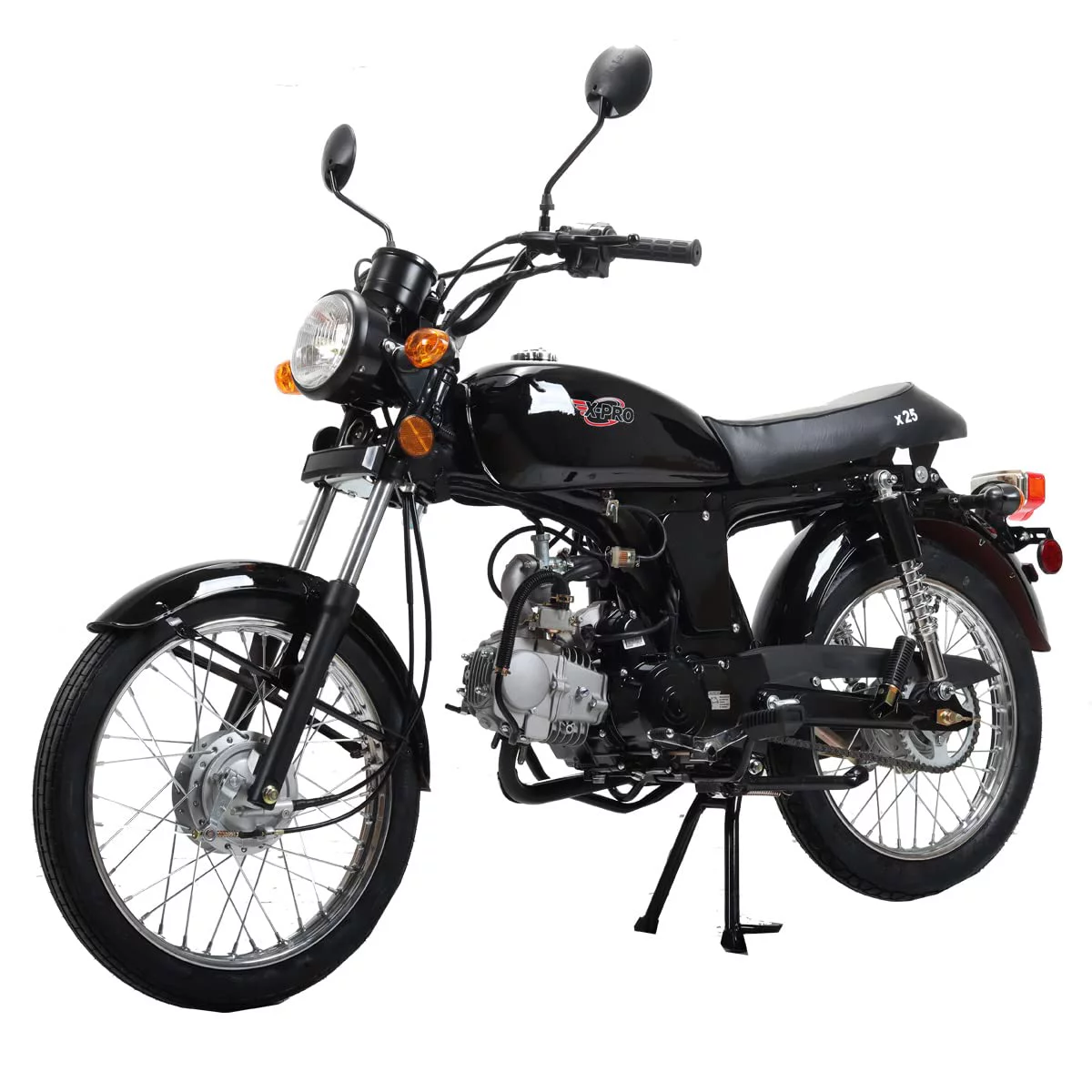 X-Pro Brand New X25 125cc Cafe Cruiser Racer Gas Bike Bicycle Style Motorcycle Bike