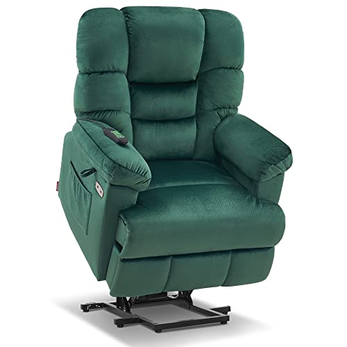 MCombo Triple Motor Power Lift Recliner Chair Sofa with Power Adjustable Headrest for Elderly People, Infinite Position, Fabric 7630 (Brown)