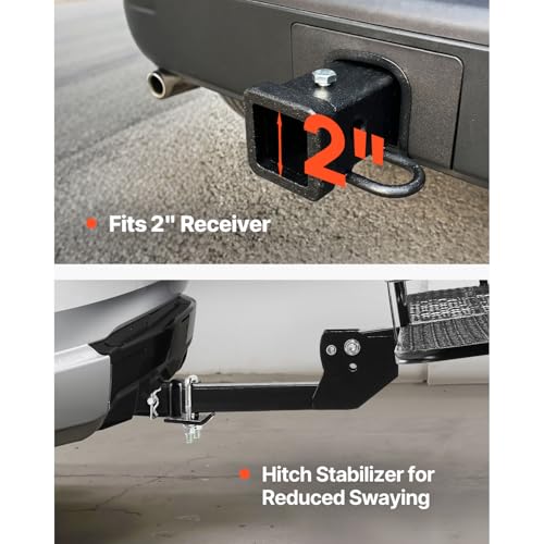 VEVOR 70" x 30" x 6", Hitch Cargo Carrier, 500 lbs Capacity with Nighttime Reflective Reminder, Folding Hitch Mount Cargo Carrier Basket with Hitch Lock for 2" Receiver, Fit for SUVs