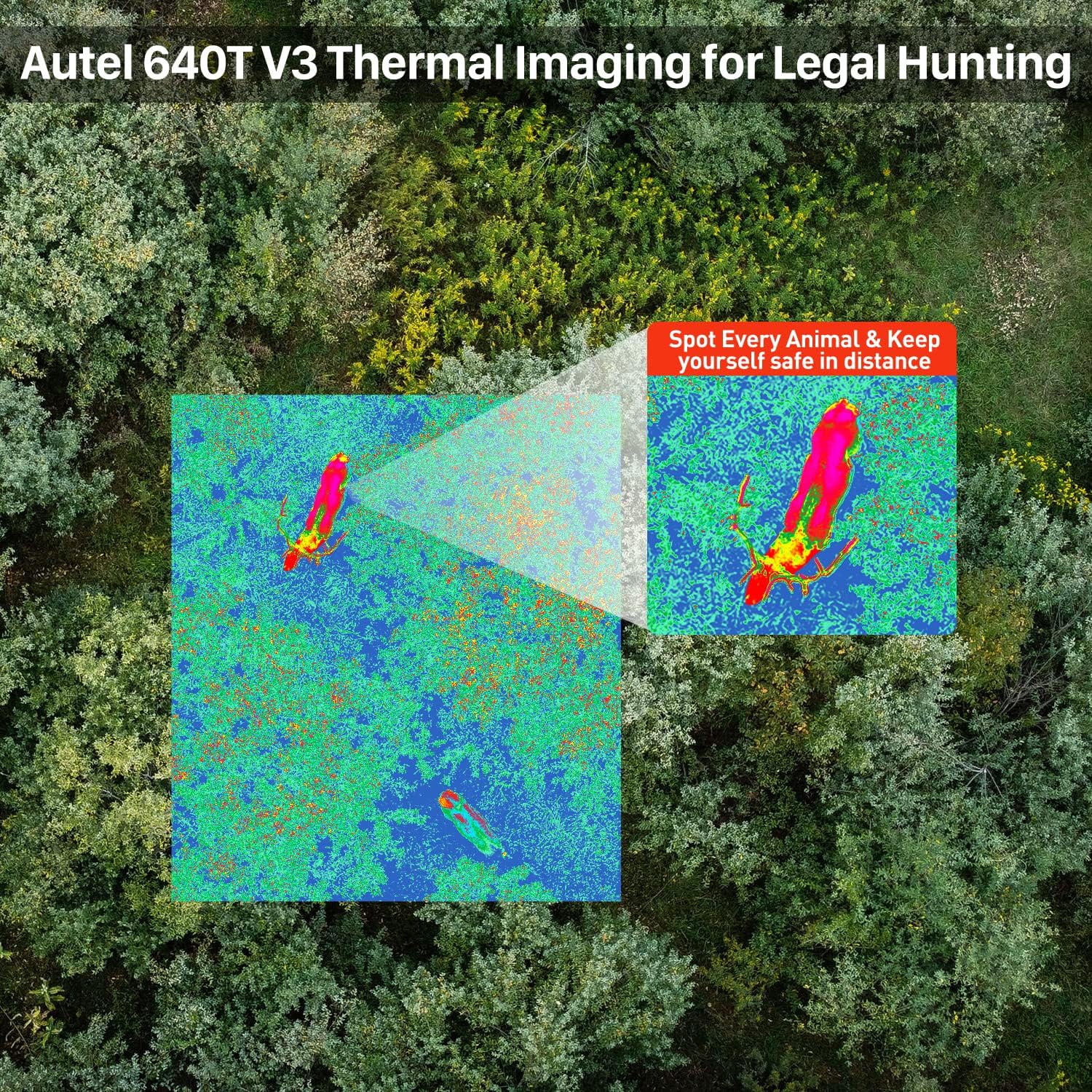 Autel Robotics EVO II Dual 640T V3, 640x512 Thermal Imaging Drone, Remote ID Supported, 0.8'' CMOS&50MP 8K RYYB Sensor,10+ Temp Measurement, D-RI Ranges, Thermal Analysis Tool, for Search&Rescue/Power Inspection/Public Safety/Hunting