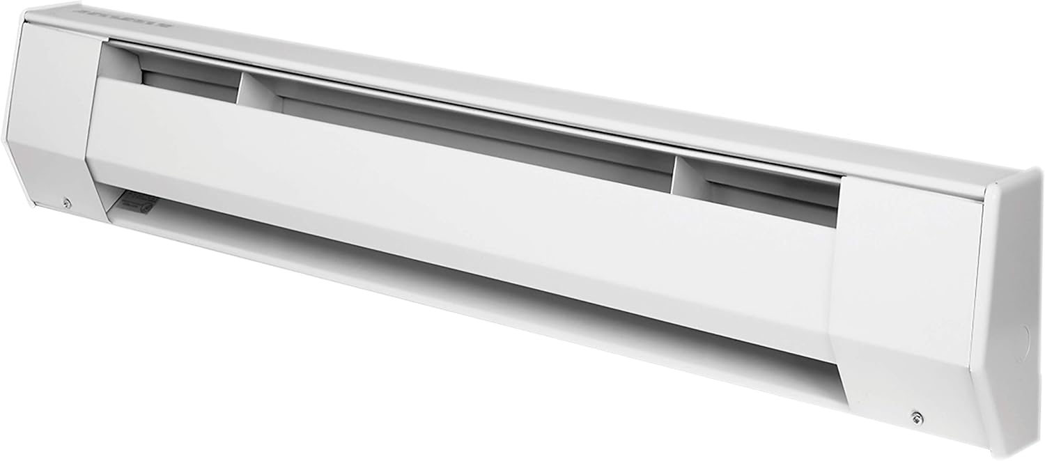 KING 6K2415BW K Series Baseboard Heater, 6' / 1500-1125W / 240-208V, Bright White