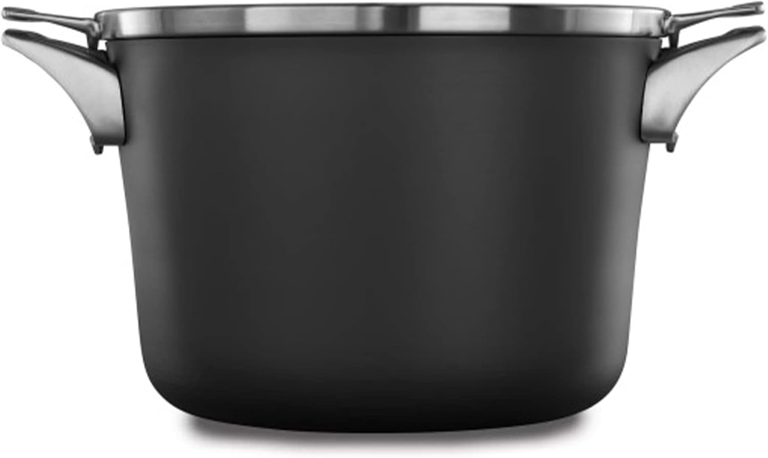Calphalon Premier Space Saving Stackable 8 Quart Hard Anodized Aluminum Nonstick Stock Pot Kitchen Cookware with Tempered Glass Lid