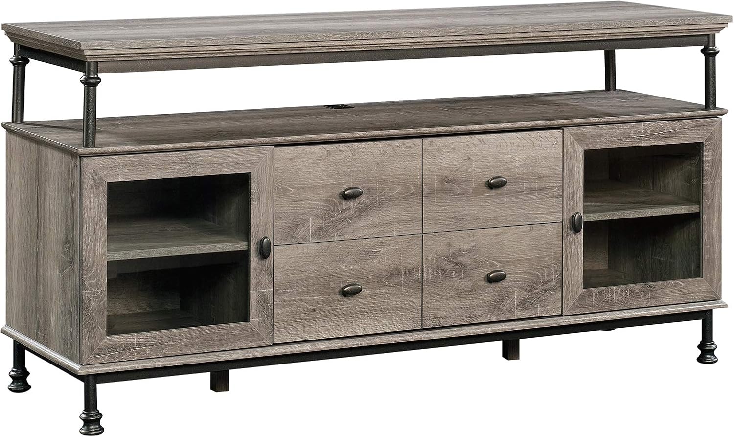 Sauder Canal Street Entertainment Credenza, For TV's up to 60, Northern Oak Finish