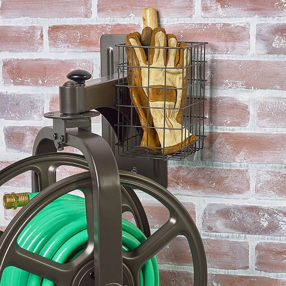 Liberty Garden Single Arm 125' Navigator Multi-Directional Hose Reel, Steel