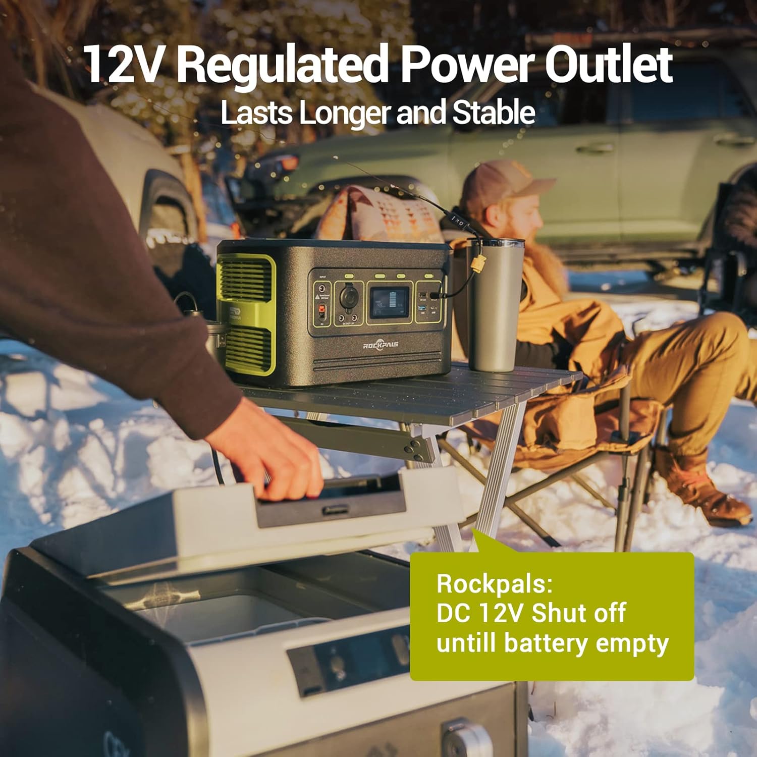 ROCKPALS Portable Power Station Freeman 600, 3 x AC Outlets, 614.4Wh Solar Generator and RP082 100W Foldable Solar Panel with Kickstand, Parallel Solar Panel Kit for Outdoor Camping, RV, Adventure