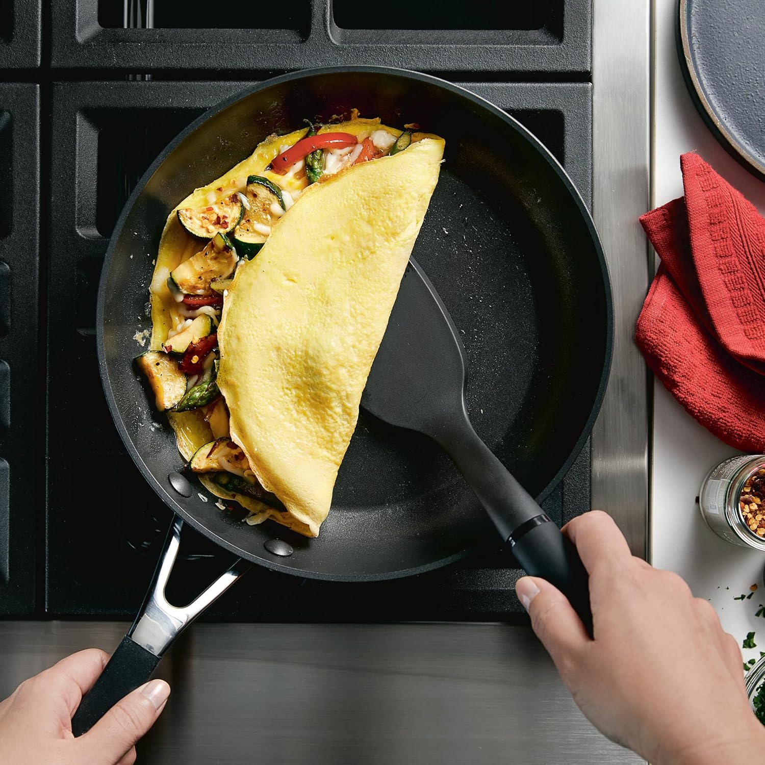 KitchenAid Hard Anodized Nonstick Cookware/Pots and Pans Set, 10 Piece, Matte Black