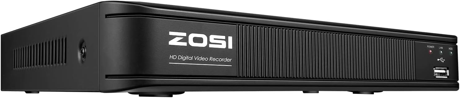 ZOSI H.265+ 5MP Lite CCTV DVR 8 Channel Full 1080p, Remote Access, Motion Detection, Alert Push, Hybrid Capability 4-in-1(Analog/AHD/TVI/CVI) Surveillance DVR for Security Camera (No Hard Drive)