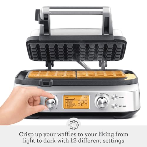 Breville Bwm620Xl The Smart Waffle Pro 2 Slice Waffle Maker Bje510Xl Stainless Steel Bje510Xl countertop griddle appliance