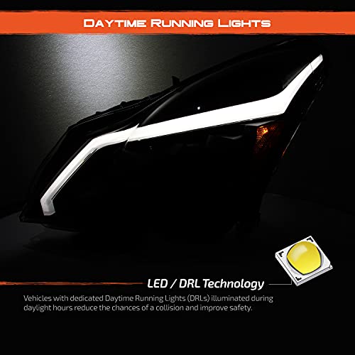 AKKON - For 2010-2013 G37/G25 2015 Q40 Sedan New Clear LED Sequential LED Signal Tube Projector