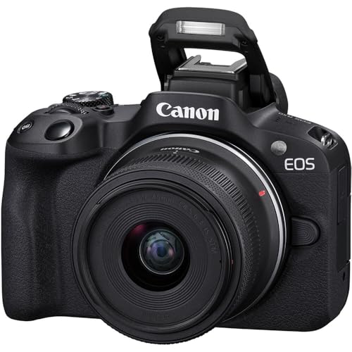 Canon EOS R50 Mirrorless Vlogging Camera (Black) w/RF-S18-45mm F4.5-6.3 is STM Lens (Renewed)