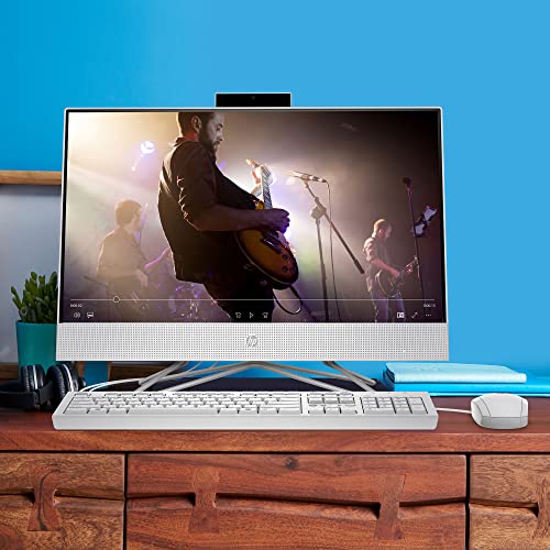 HP 2023 21.5" FHD All-in-One Desktop Intel 2-Core Celeron J4025 Processor Intel UHD Graphics 8GB RAM DDR4 256GB NVMe SSD WiFi AC BT HDMI Webcam RJ45 Internal Speaker Windows 11 Pro w/RE Accessories