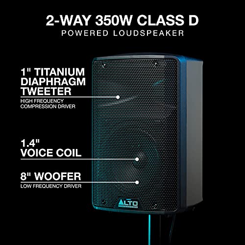 Alto TX312 and TX212S – 700 Watt 12 Inch 2 Way Powered PA Loudspeaker with Signal limiting & 900 Watt 12" Powered Subwoofer with DSP, Class-D Amp