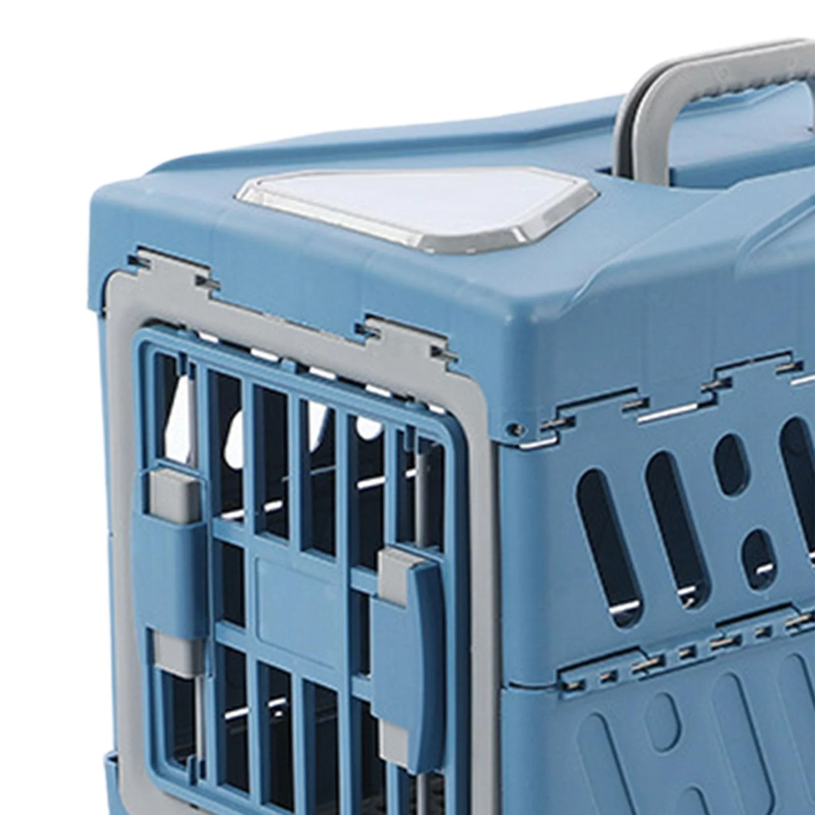 Collapsible Puppy Crate Heavy Duty Foldable Portable Dog Kennel Cat Travel Cage Blue