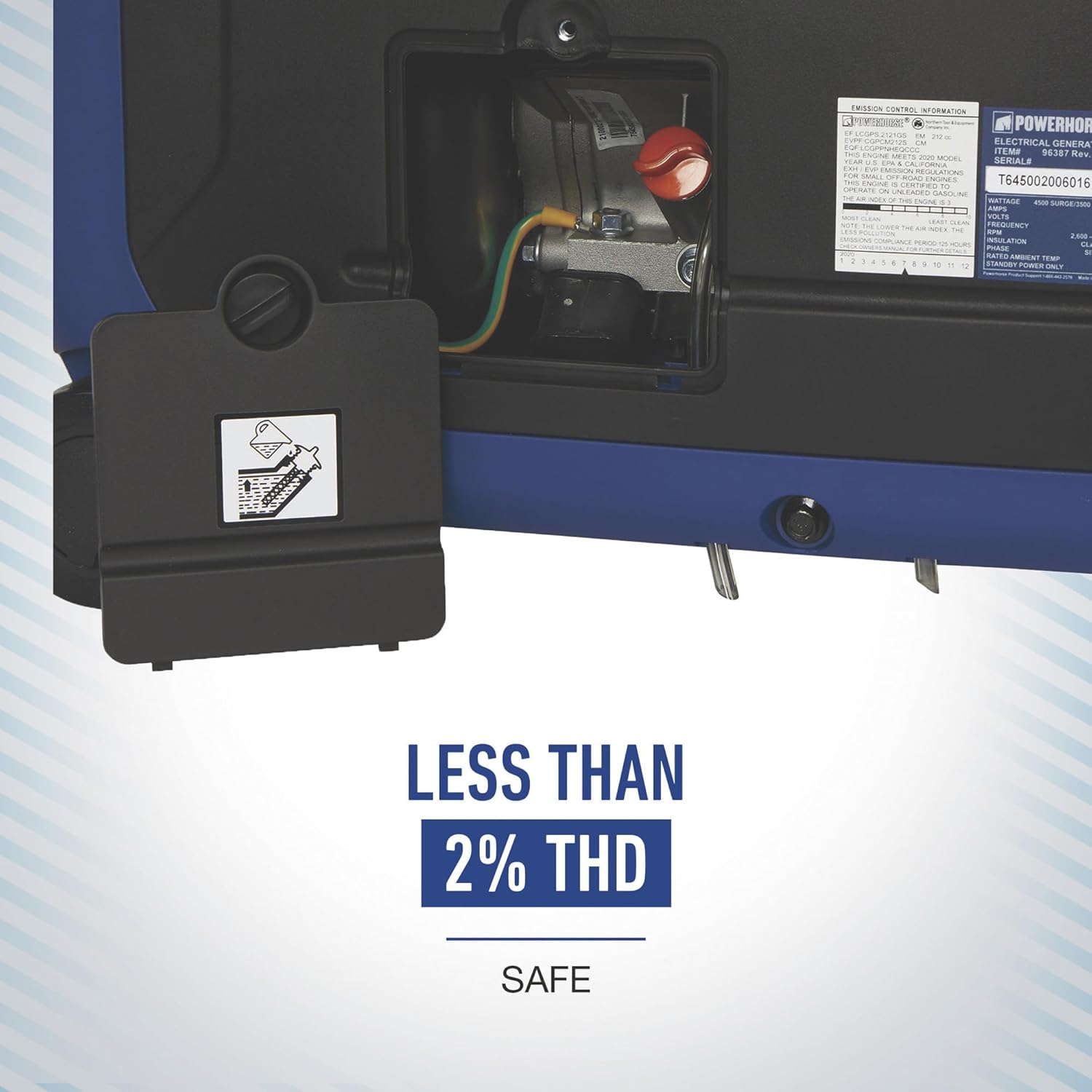 Powerhorse Inverter Generator - 4500 Surge Watts, 3500 Rated Watts, Electric Start, EPA and CARB Compliant, Model# LC4500i
