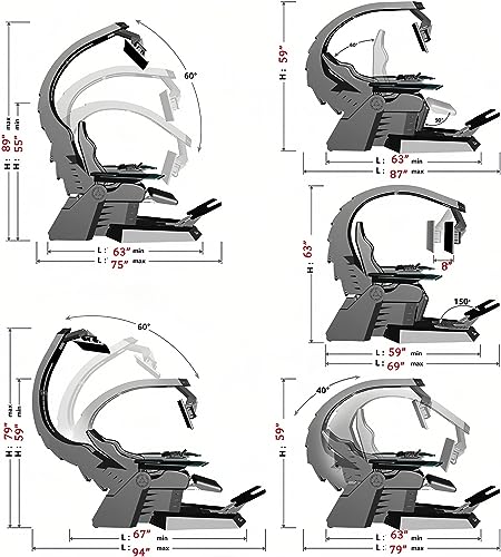 Zero -Gravity Encoding Cabin Office Chair, Video Game Chair, Computer Driving Chair Ergonomic Multiple display suspension electric adjustment Boss Chair (White)