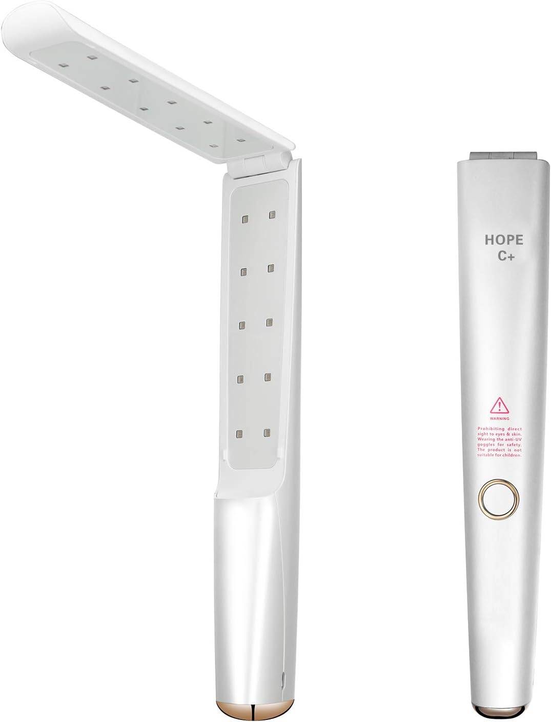 UV Light Sanitizer Wand with 20 UVC LEDs Portable Ultraviolet Sterilizer, Handheld Rechargeable can Kill 99.99% Harmful Substances UVC Light Lamp