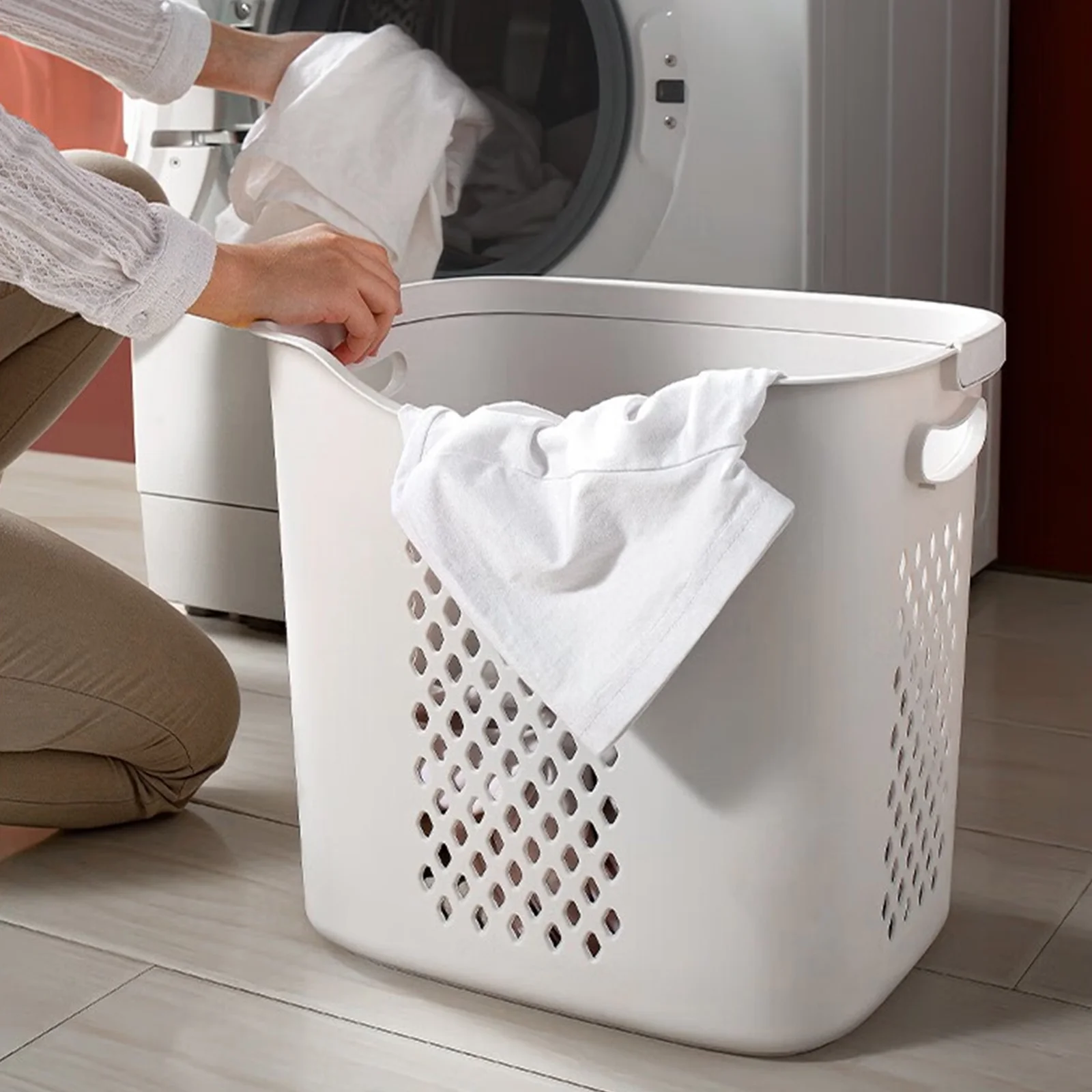 Magichomestore 4-Tier Laundry Hamper Sorter, Laundry Storage Organizer with Wheels Removable Rolling Laundry Baskets, Bathroom Cart for Dirty Clothes