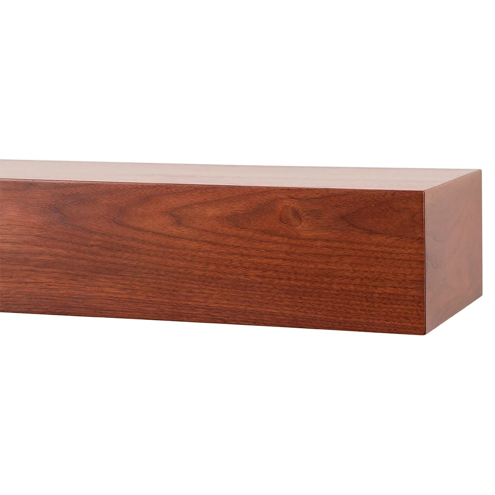 Modern Ember Walnut Creek 72 inch Fireplace Mantel Shelf - Unfinished